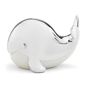 -:WHALE BANK. SILVER PLATE. TARNISH RESISTANT.                                                                                              