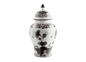 -15" POTICHE VASE WITH COVER                                                                                                                