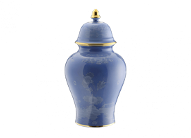 -12.5" POTICHE VASE WITH COVER                                                                                                              