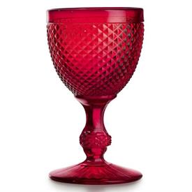 -SET OF 4 RED WATER GOBLETS                                                                                                                 
