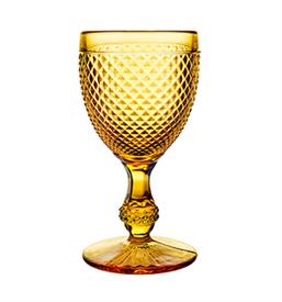-SET OF 4 AMBER WATER GOBLETS                                                                                                               