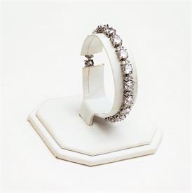 -,CLEAR CZ OVAL CLUSTER BRACELET. 7.45" LONG                                                                                                