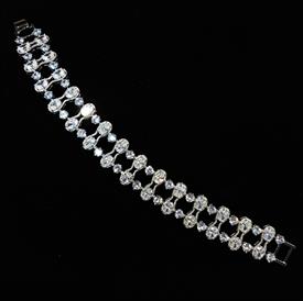 -,CLEAR CZ LADDER BRACELET. 7.25" LONG, .55" WIDE                                                                                           