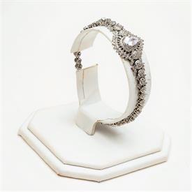 -,GRADUATED PALE AMETHYST CZ BRACELET. 6.75" LONG                                                                                           
