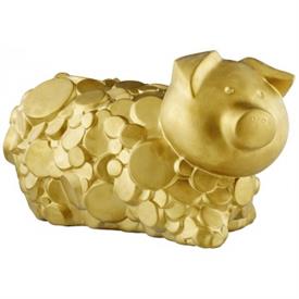 -14" GOLD PIG FIGURINE                                                                                                                      