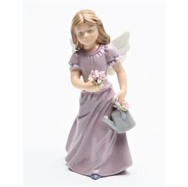 _,ANGEL IN LAVENDER FIGURINE. 2.25" WIDE, 5.4" TALL                                                                                         