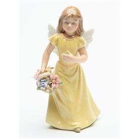 _,ANGEL IN YELLOW FIGURINE. 2.25" WIDE, 5.4" TALL                                                                                           
