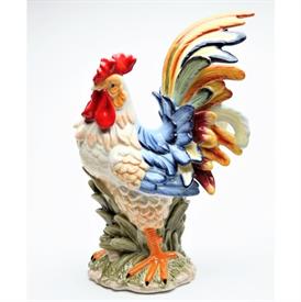 -,ROOSTER FIGURINE. 11"LONG, 6.5" WIDE, 15.75" TALL                                                                                         