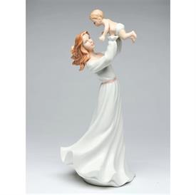 -,WOMAN HOLDING BABY FIGURINE. 6.2" LONG, 5.5" WIDE, 13.5" TALL                                                                             