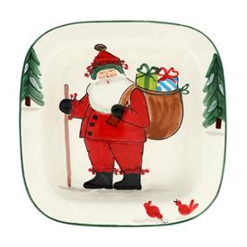 -SMALL RIMMED SQUARE PLATTER WITH GIFTS. 11" WIDE                                                                                           