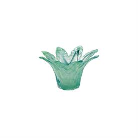 -GREEN SMALL LEAF CENTERPIECE BOWL. 7" WIDE                                                                                                 