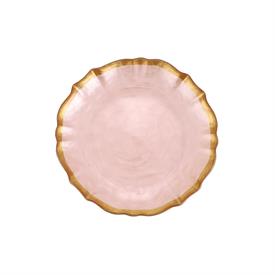 -:PINK COCKTAIL PLATE. 6" WIDE                                                                                                              