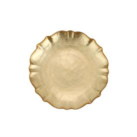 -:GOLD COCKTAIL PLATE. 6" WIDE                                                                                                              