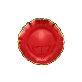 -:RED COCKTAIL PLATE. 6" WIDE                                                                                                               