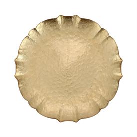-GOLD SERVICE PLATE/CHARGER. 13" WIDE                                                                                                       