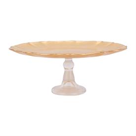 -,GOLD CAKE STAND. 12.25" WIDE, 5" TALL                                                                                                     