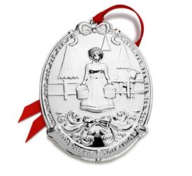 _2019 12 Days of Christmas Ornament 8th Edition Silver Plated "Eight Maids A Milking" made by Towle in USA MSRP $60 UPC#044228045344        