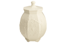 -13" FOOTED OCTAGONAL URN WITH COVER                                                                                                        