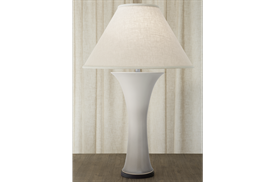 -CALLALILY LAMP IN WHITE & GRAY, 35"                                                                                                        