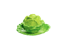 -SMALL LETTUCE TUREEN & STAND                                                                                                               