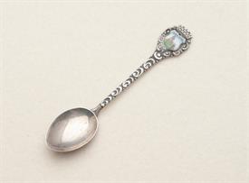 COCHEM MOSEL 800 FINE SILVER AND ENAMELED SOUVENIR SPOON 4.2" LONG                                                                          