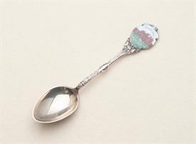 MELROSE ABBEY STERLING AND ENAMELED SOUVENIR SPOON 4.8" LONG                                                                                