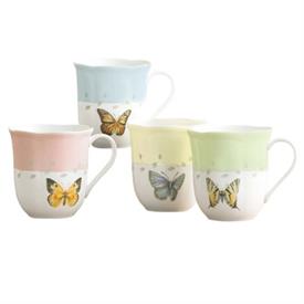 -4-PIECE MUG SET. 10 OZ. CAPACITY. DISHWASHER & MICROWAVE SAFE. BREAKAGE REPLACEMENT AVAILABLE. MSRP $79.00                                 