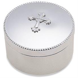-4" ROUND BOX. SILVER-PLATED                                                                                                                