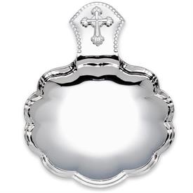 -BAPTISMAL SHELL/PORRINGER. SILVER-PLATED. TARNISH RESISTANT. 5.63" LONG. BREAKAGE REPLACEMENT AVAILABLE.                                   