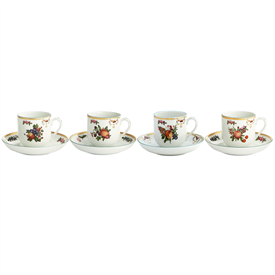 -SET OF 4 CUPS & SAUCERS                                                                                                                    