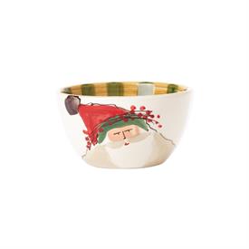 -CEREAL BOWL WITH GREEN HAT. 5.5" WIDE                                                                                                      