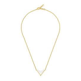 -,1925 18K GOLD PLATED NECKLACE. 17.32" LONG (ADJUSTABLE).                                                                                  