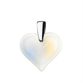 -,AMOUREUSE BEAUCOUP OPALESCENT PENDANT WITH MATCHING ADJUSTABLE CORD. HEART MEASURES 2CM.                                                  