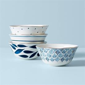-4-PIECE ALL PURPOSE BOWL SET. 20 OZ. CAPACITY. MICROWAVE & DISHWASHER SAFE. BREAKAGE REPLACEMENT AVAILABLE. MSRP $100.00                   