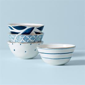-4-PIECE DESSERT BOWL SET. 9 OZ. CAPACITY. DISHWASHER & MICROWAVE SAFE. BREAKAGE REPLACEMENT AVAILABLE. MSRP $72.00                         