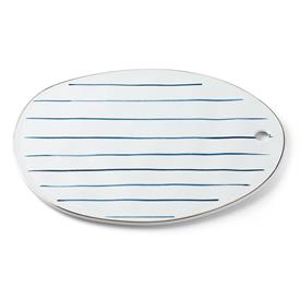 -OBLONG TRAY. 12.5" LONG. DISHWASHER & MICROWAVE SAFE. BREAKAGE REPLACEMENT AVAILABLE. MSRP $58.00                                          