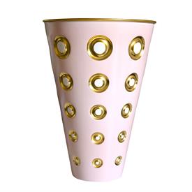 -PANAREA VASE IN ROSE & GOLD BY OLIVIER GAGNERE. 14.6" TALL. LIMITED EDITION OF 500.                                                        