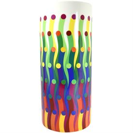 -SURFACE COLOREE B29 TUBE VASE BY JULIO LE PARC. 11" TALL. LIMITED EDITION OF 999.                                                          