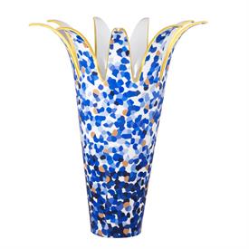 -MARMORINO BLUE VASE BY MARCO MENCACCI. 14.6" TALL. LIMITED EDITION OF 250                                                                  
