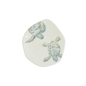 -TURTLE WITH BODY SALAD PLATE. 8.5" LONG                                                                                                    