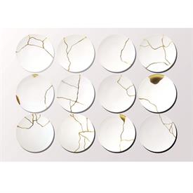 -SET OF 12 ASSORTED DINNER PLATES. 10.6" WIDE                                                                                               