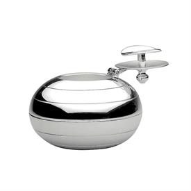 -ASHTRAY WITH LID. SILVER PLATED. 3.1" WIDE                                                                                                 