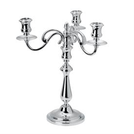 -3-ARMED CANDELABRA. SILVER PLATED. 12" TALL                                                                                                