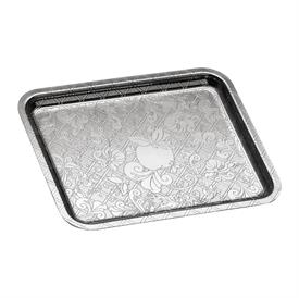 -SMALL RECTANGULAR TRAY. SILVER PLATED. 7.8" LONG.                                                                                          