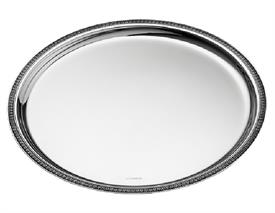 -SMALL ROUND TRAY. SILVER PLATED. 11.8" WIDE.                                                                                               