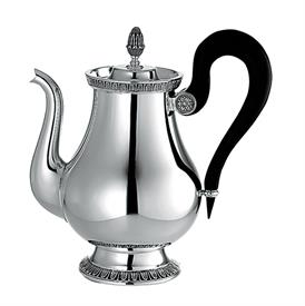 -TEAPOT. SILVER PLATED WITH EBONY WOOD. 8 CUP CAPACITY.                                                                                     