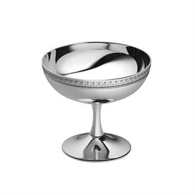 -ICE CREAM BOWL. SILVER PLATED. 4" WIDE, 3.5" TALL.                                                                                         