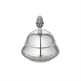 -INDIVIDUAL BUTTER DISH WITH LID. SILVER PLATED. 8.4 CM WIDE, 9.6 CM TALL.                                                                  