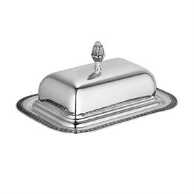 -BUTTER DISH WITH LID. SILVER PLATED. 18.8 CM LONG.                                                                                         