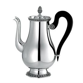 -COFFEE POT. SILVER PLATED & EBONY WOOD. 8 CUP CAPACITY.                                                                                    